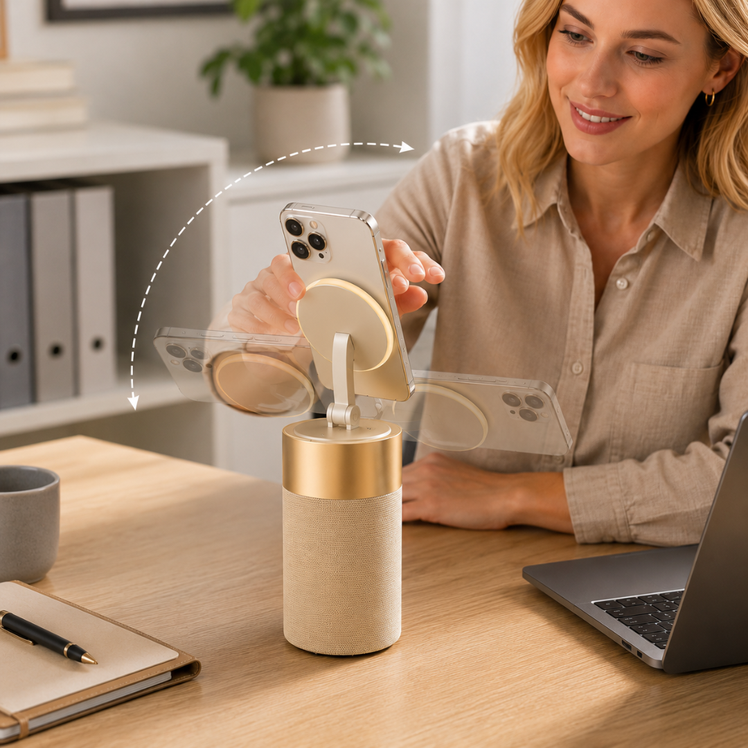 GlowCharge 3-in-1 Wireless Charger & Speaker
