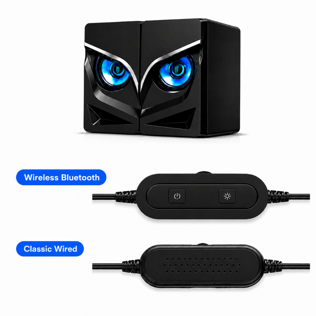 PulseGlow - LED Desktop Speakers with Bluetooth