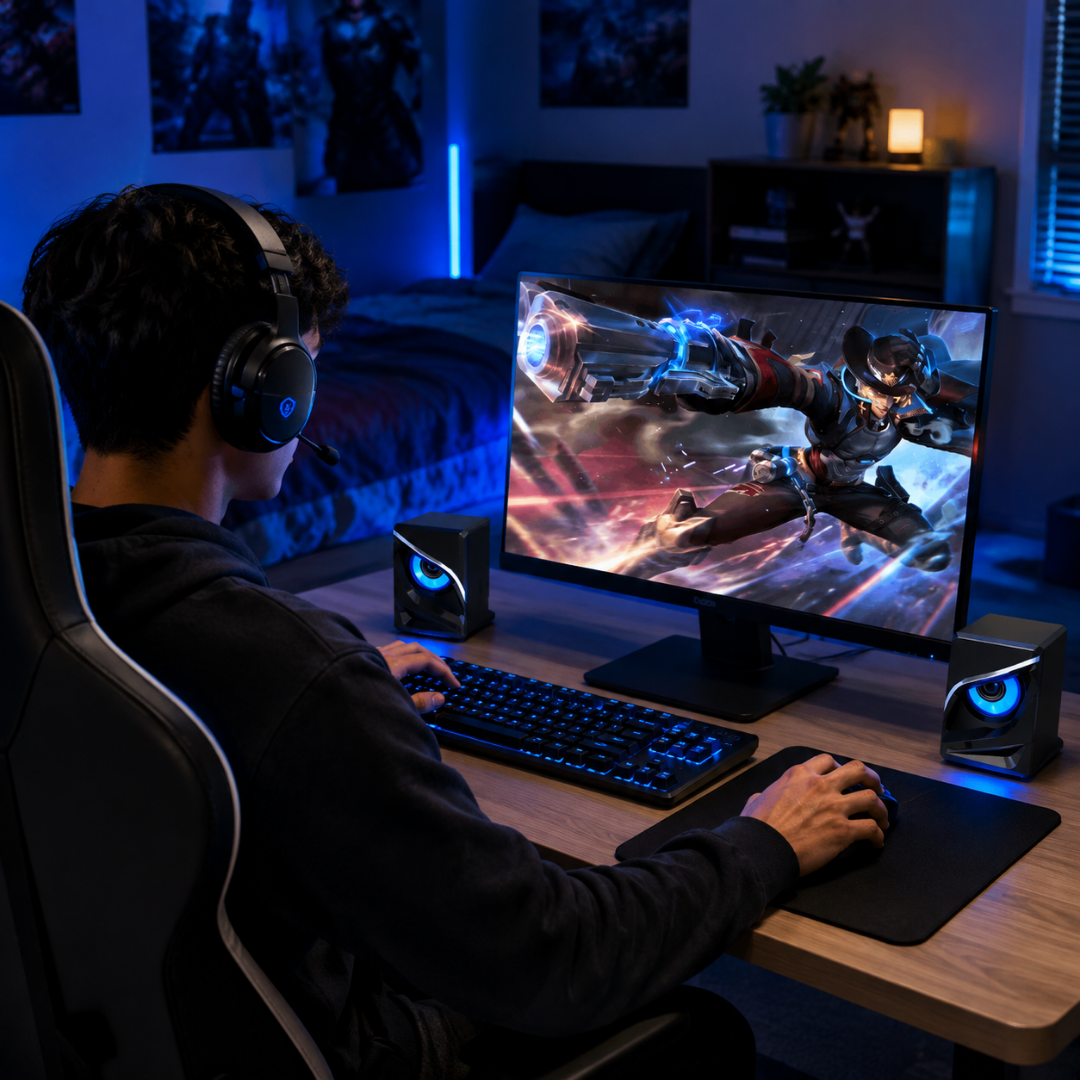 PulseGlow - LED Desktop Speakers with Bluetooth