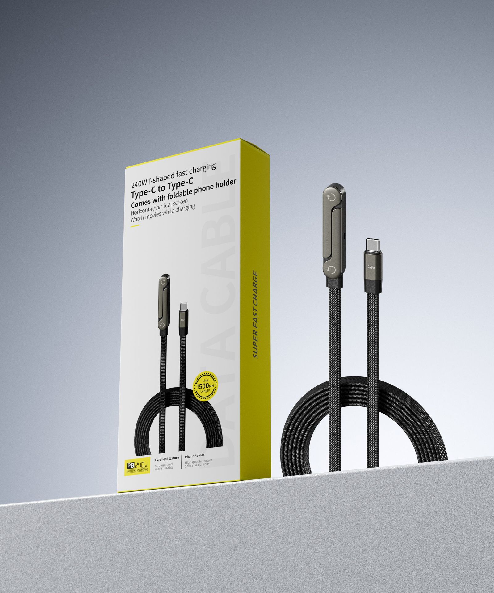 FlexStand – Foldable Bracket Fast Charging Cable - OneTapWireless
