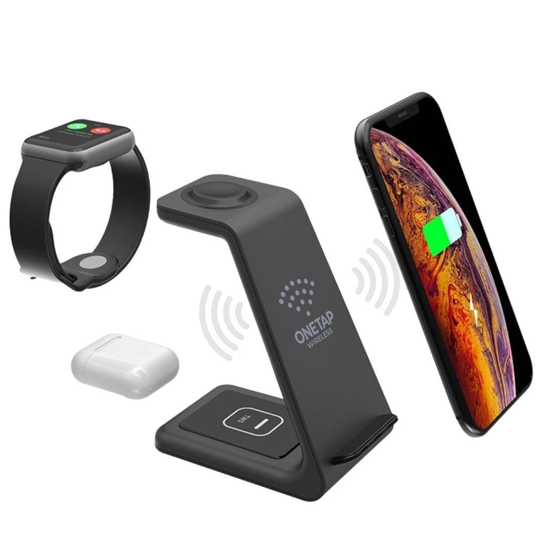 PowerBase - 3 - IN - 1 Wireless Charger - OneTapWireless