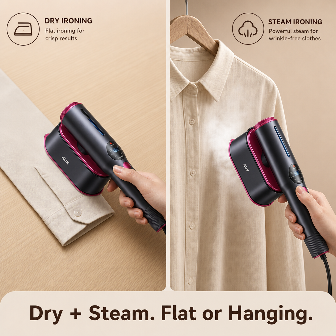 SteamGlide - 2-in-1 Handheld Steam Iron