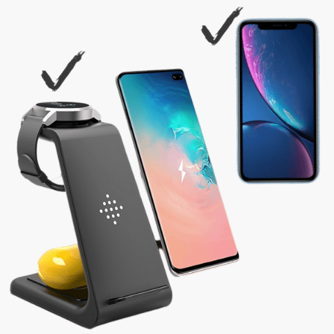 PowerBase - 3-IN-1 Wireless Charger