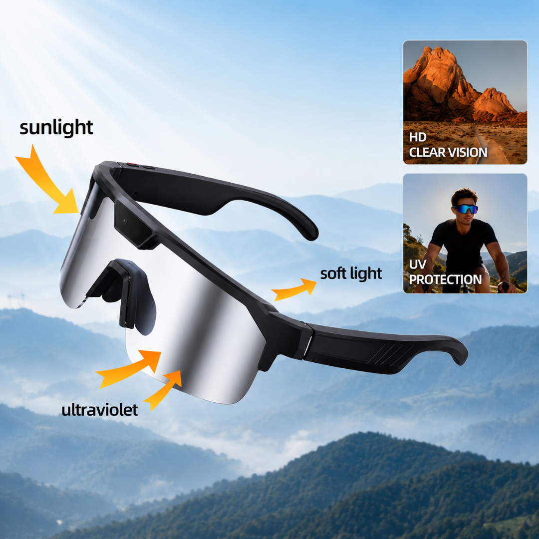 RideCam - Ai Sports Smart Glasses with Bluetooth