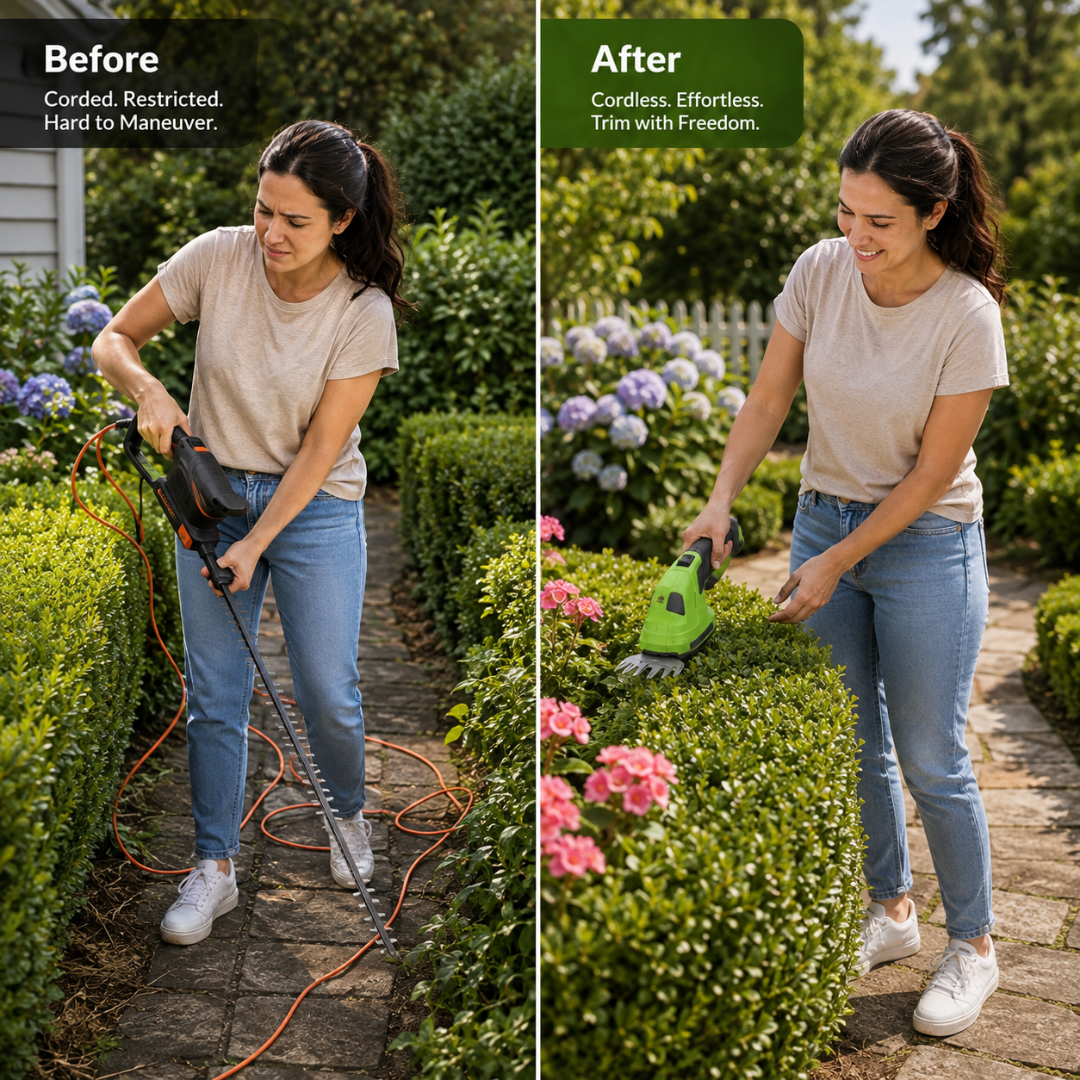 TurfVolt - 2-in-1 Cordless Grass Shear & Hedge Trimmer