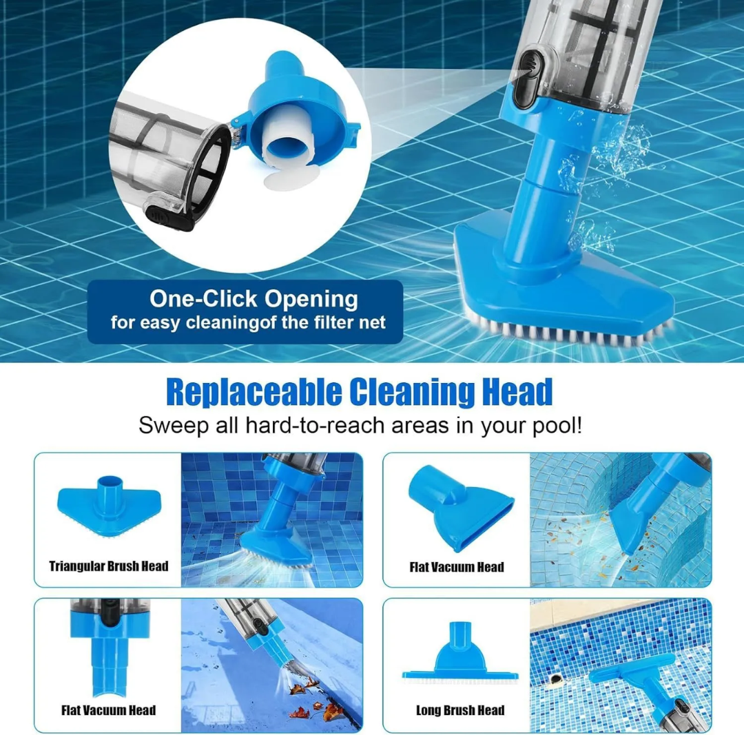 AquaVac - 3 in 1 Cordless Rechargeable Pool Vacuum Cleaner