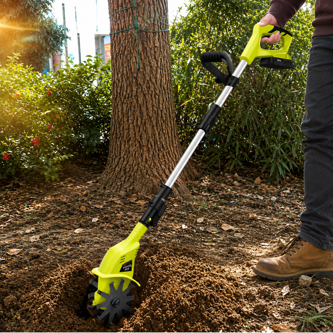 TurfVolt Max - 3-IN-1 Cordless Tiller & Cultivator with Extension Pole