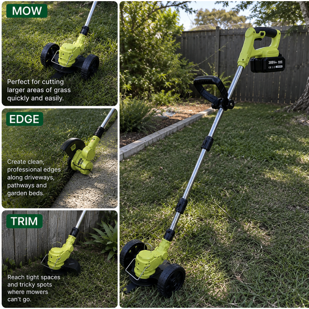 TurfVolt - 5in1 Cordless Grass Trimmer & Mower