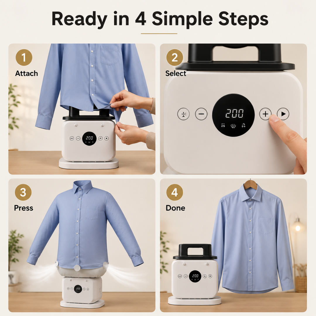 ReadyWear - Automatic Ironing Machine with Drying