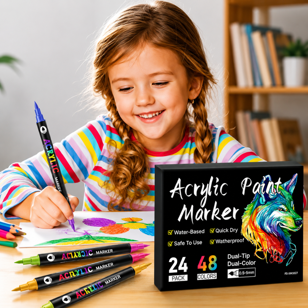 ColourFlow - Dual Tip Acrylic Paint Markers