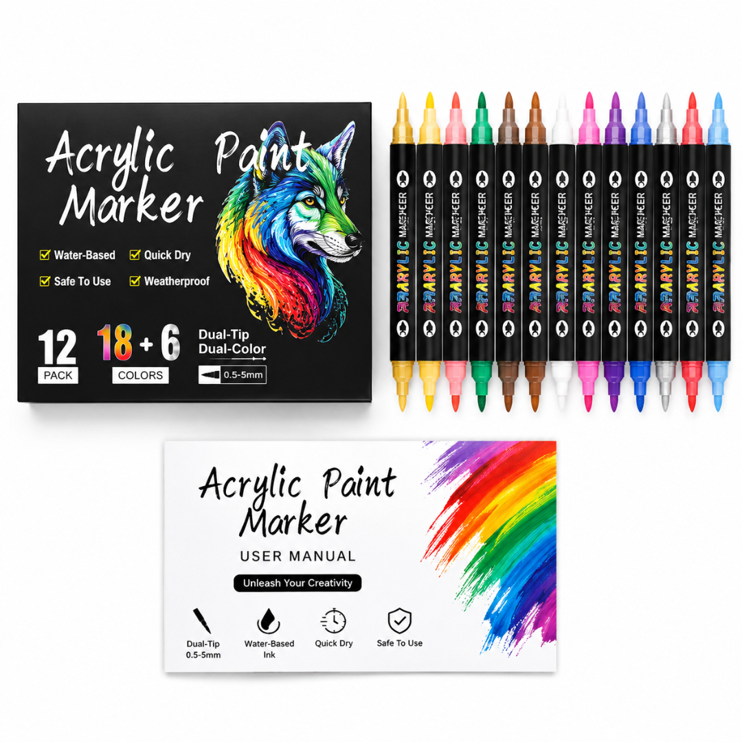 ColourFlow - Dual Tip Acrylic Paint Markers