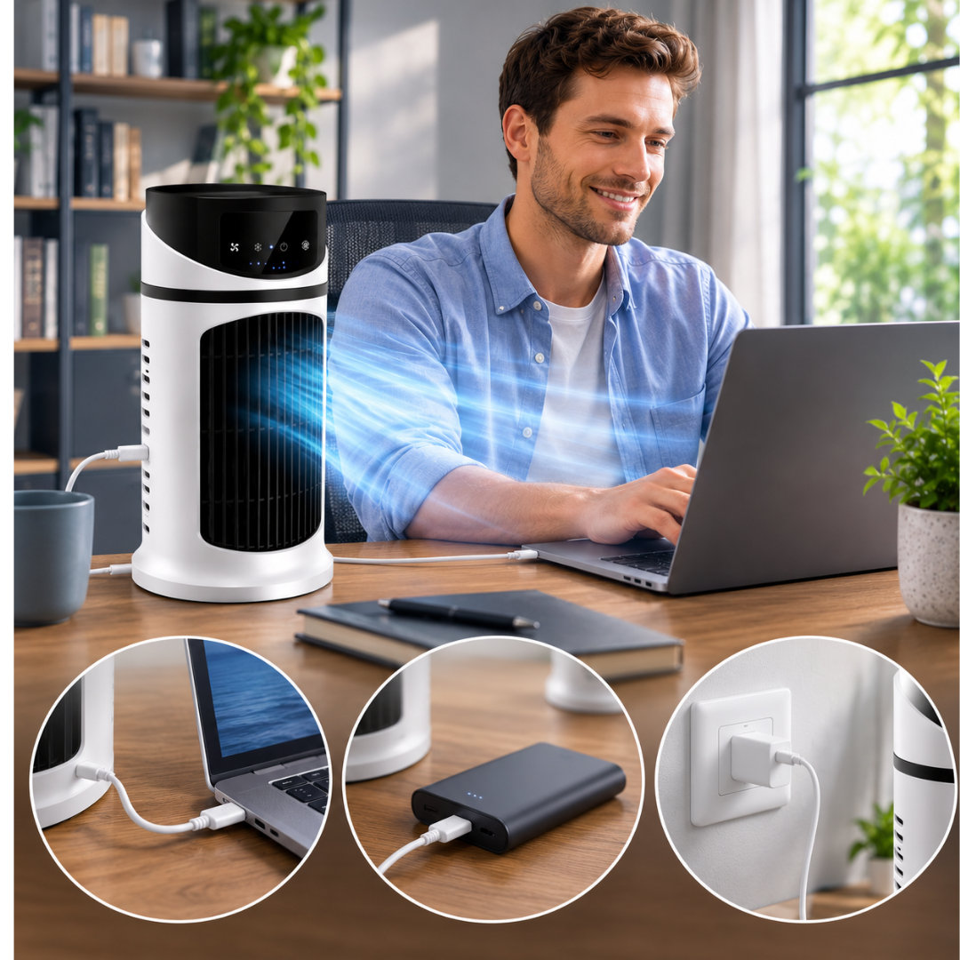 FrostBreeze - Portable USB Ice Cooling Fan