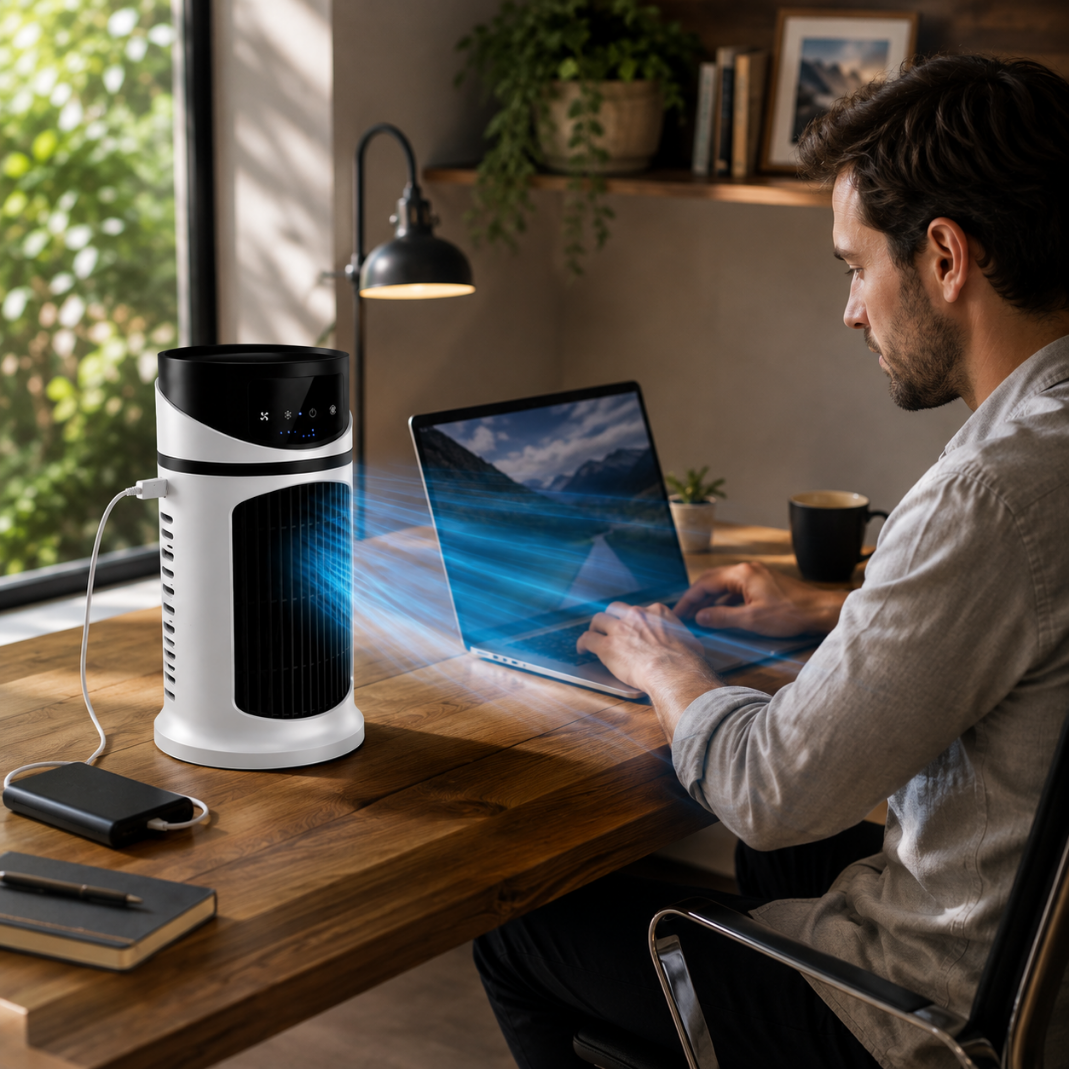 FrostBreeze - Portable USB Ice Cooling Fan