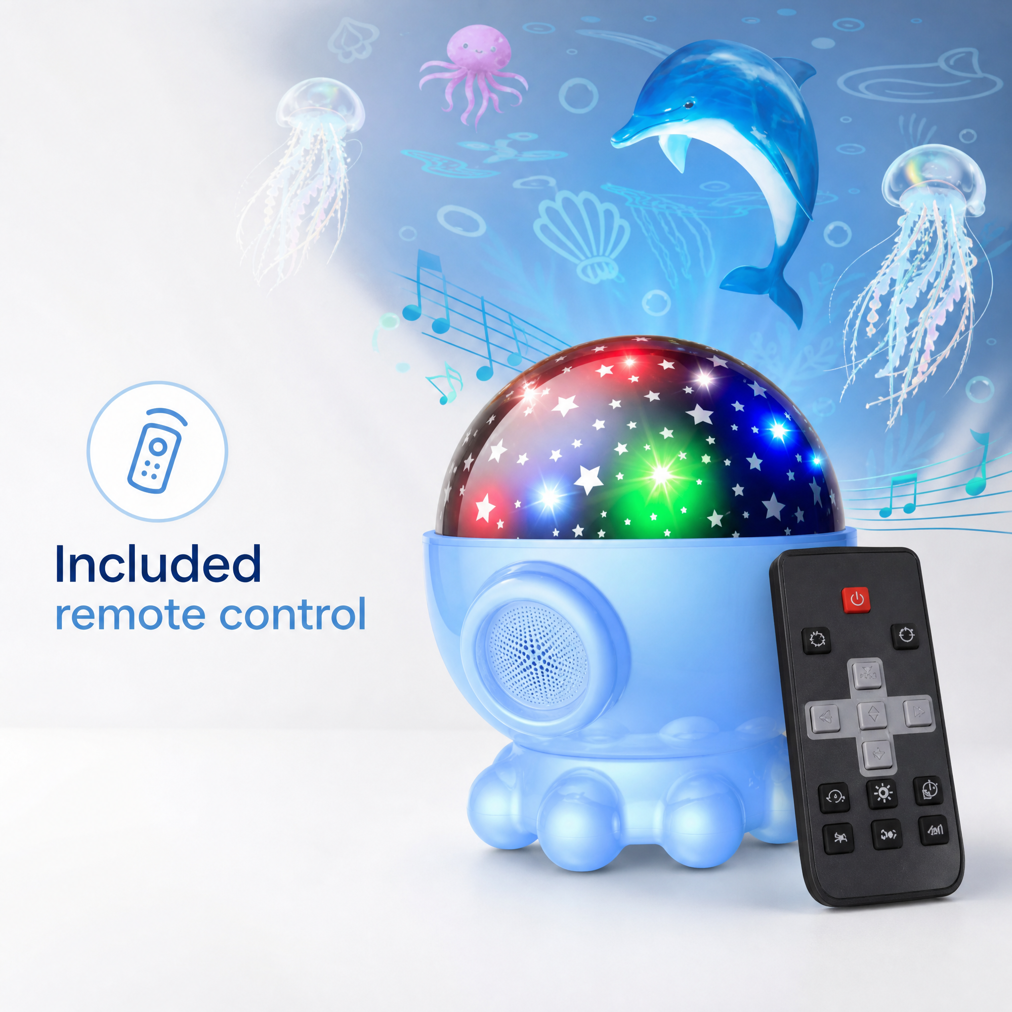 AquaGlow 2 - RGB Jellyfish Projection Lamp
