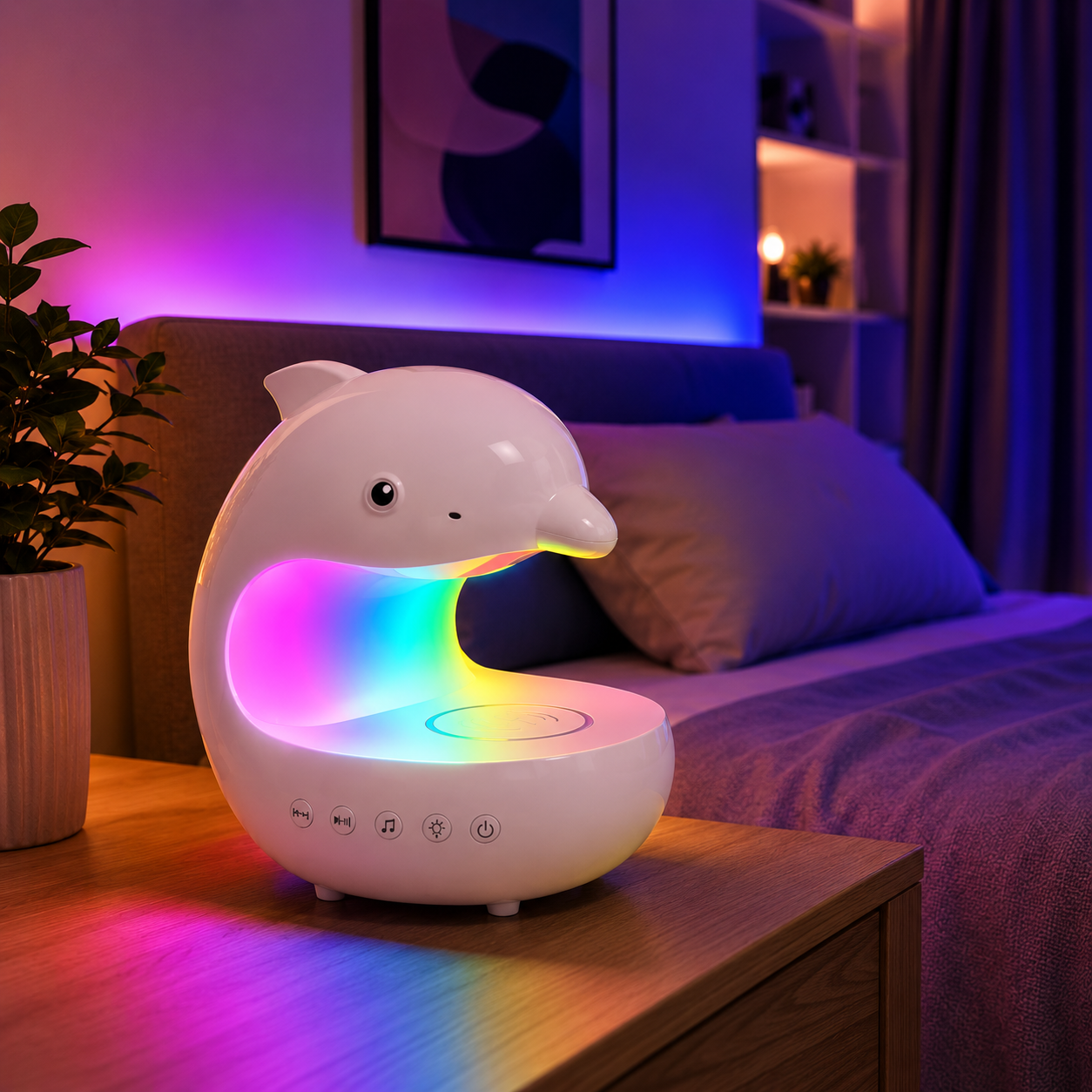 DolphinGlow - RGB Speaker Night Light