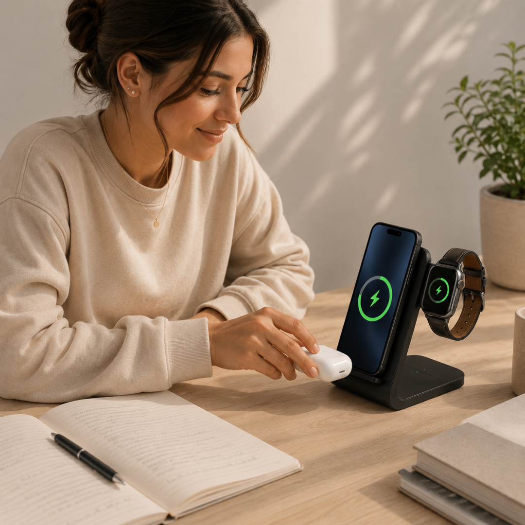 PowerBase Pro - 3-in-1 Wireless Charger