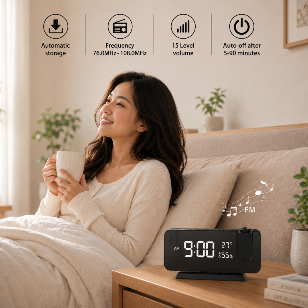 ZenLumin - Radio Projection Alarm Clock
