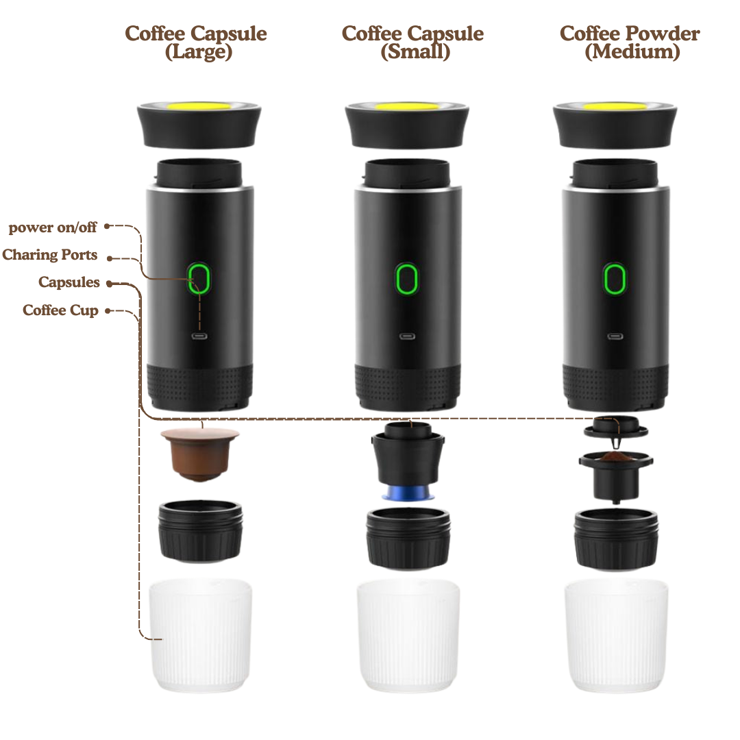 PortaBrew Express - Portable Coffee Machine with Heat