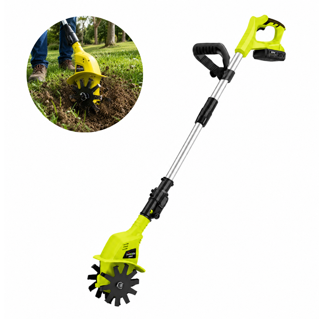 TurfVolt Max - 3-IN-1 Cordless Tiller & Cultivator with Extension Pole