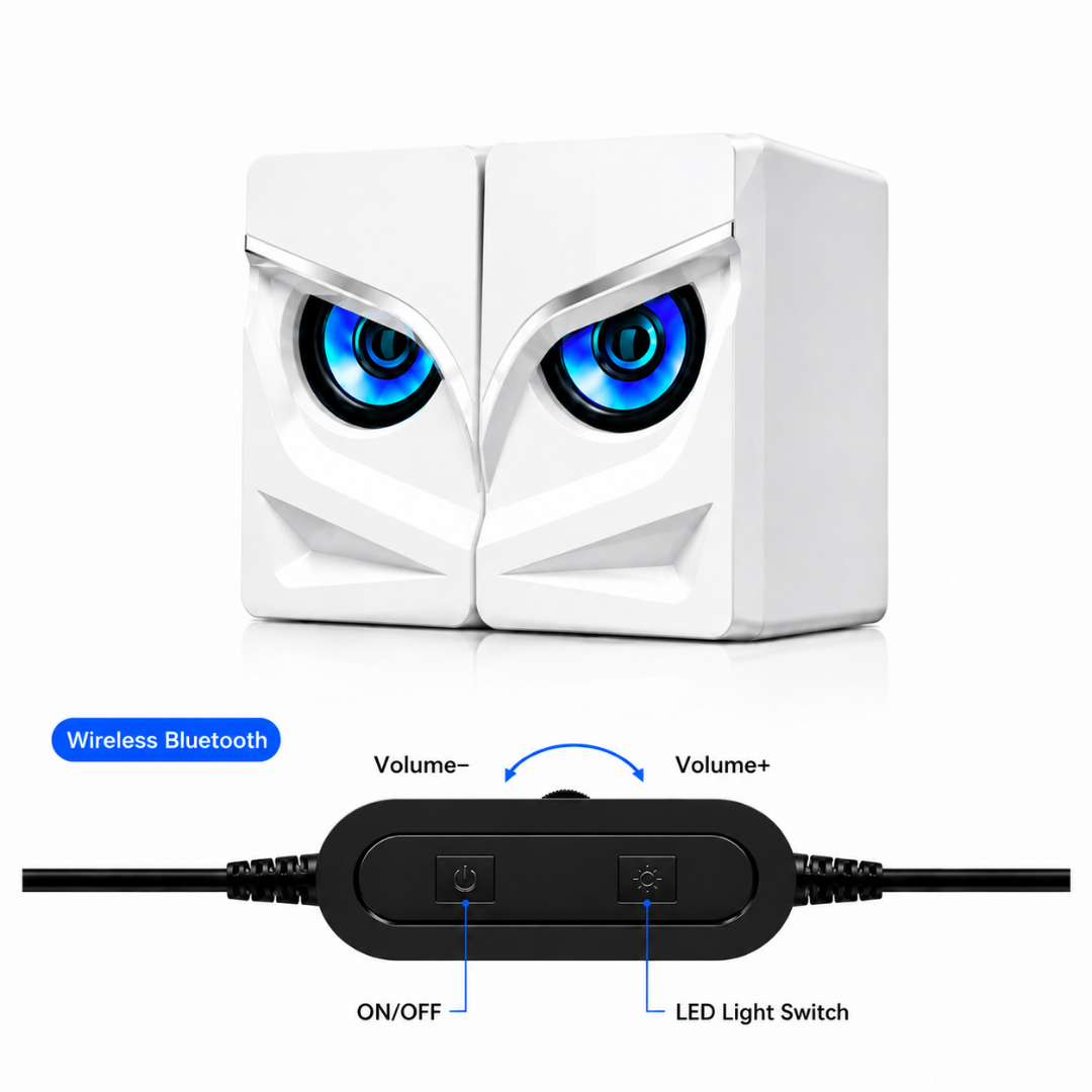 PulseGlow - LED Desktop Speakers with Bluetooth