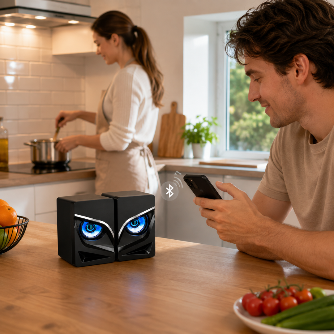 PulseGlow - LED Desktop Speakers with Bluetooth