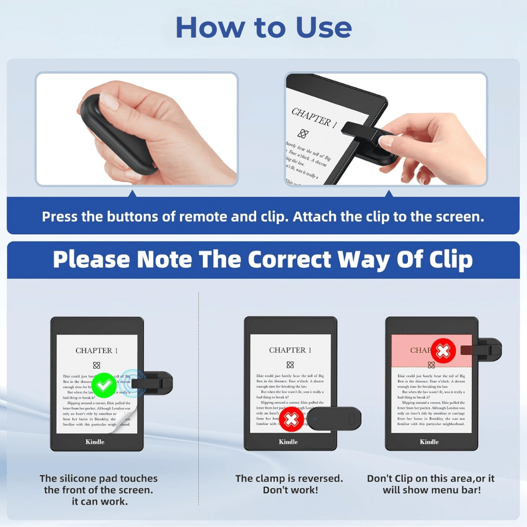Ergonomic Kindle Page Turner - OneTapWireless
