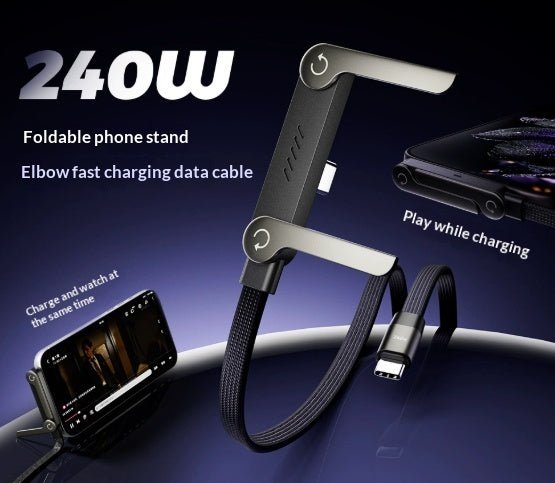 FlexStand – Foldable Bracket Fast Charging Cable - OneTapWireless