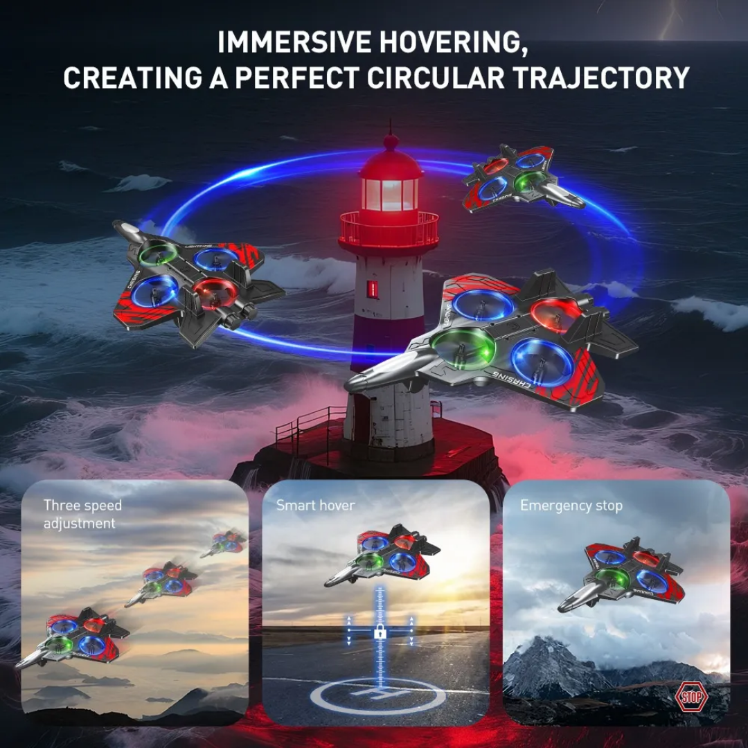 SkyJet - Light Up RC Foam Jet for Kids - OneTapWireless