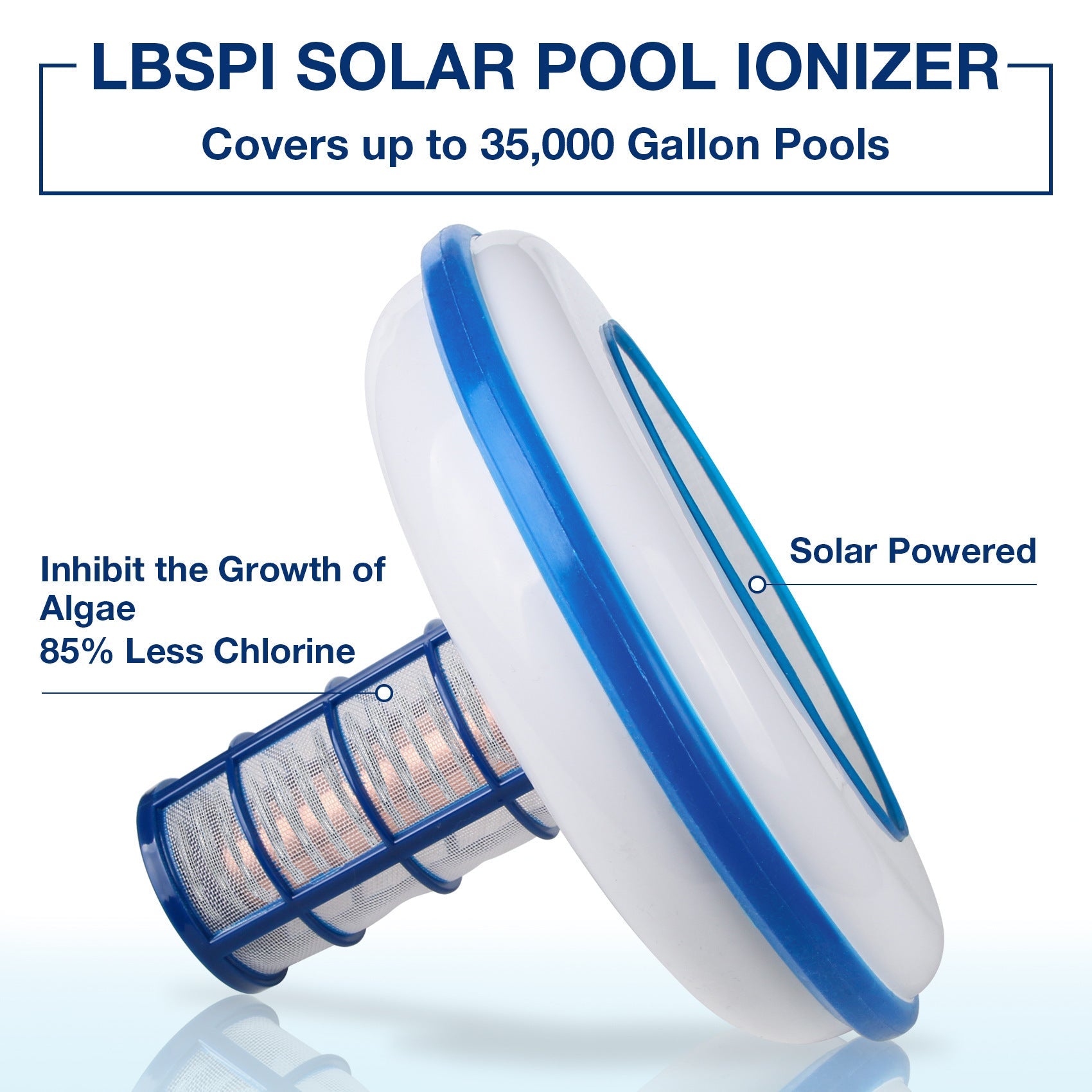 SolarClear - Solar Powered Pool Ionizer with LED Light - OneTapWireless